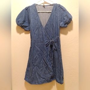 Denim Wrap Dress